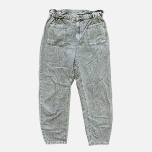 Zara High Rise Scrunch Waist Baggy Tapered Ankle Jeans  in Women US 8